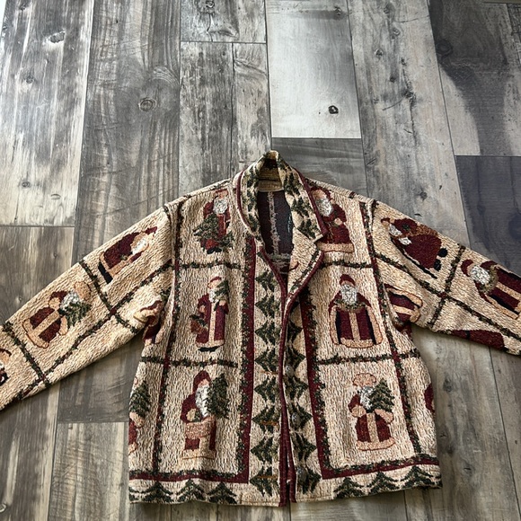 PAINTED PONY CHRISTMAS TAPESTRY COAT size XL - Picture 4 of 9